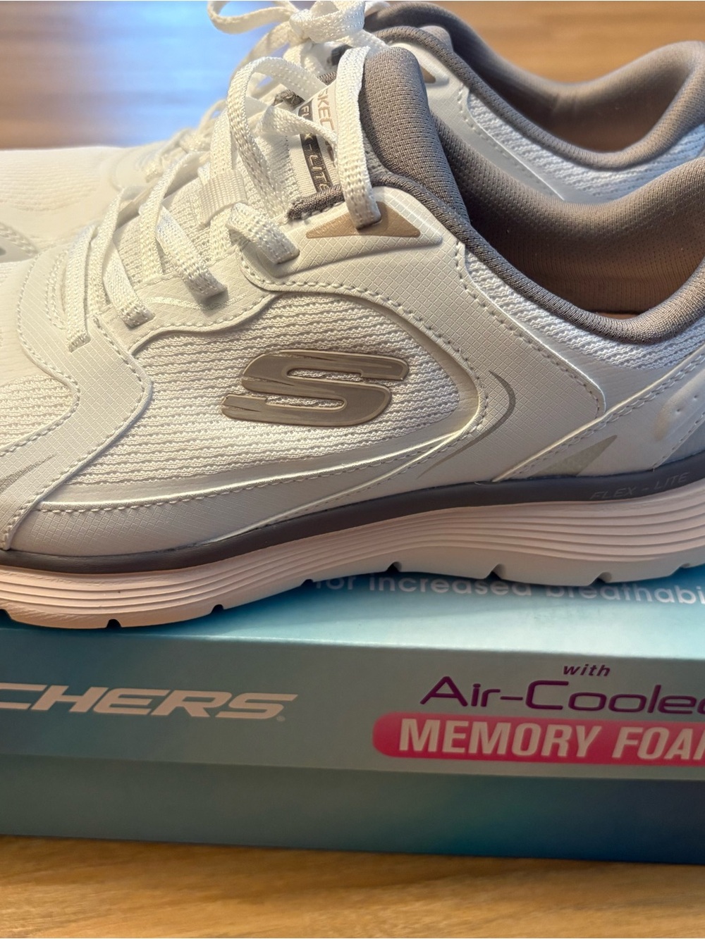 Skechers Pink & Taupe Air-Cooled Memory Foam Sneakers